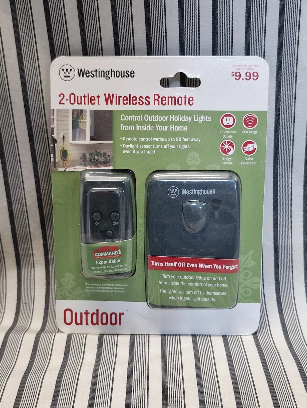 Westinghouse 2-Outlet Wireless Remote Outdoor Light Control New